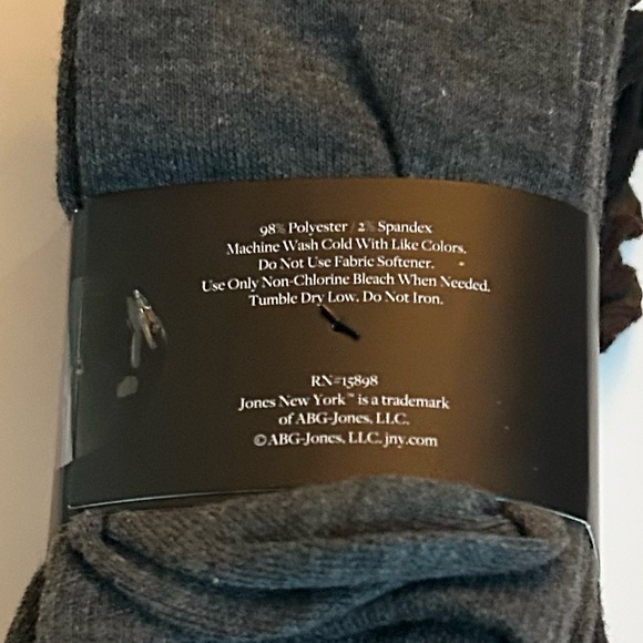 Jones New York Woman’s Crew Socks 6 Pairs Black, Brown & Grey Solid Size 5 -10 - Picture 4 of 5